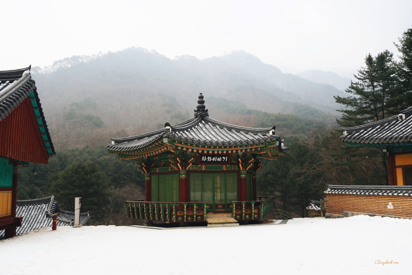 hiver Cor&eacute;e du Sud - temple 