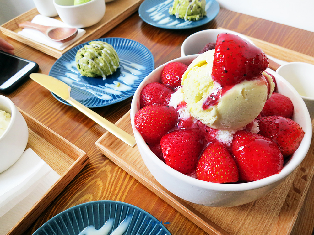 bingsu fraise dessert coréen