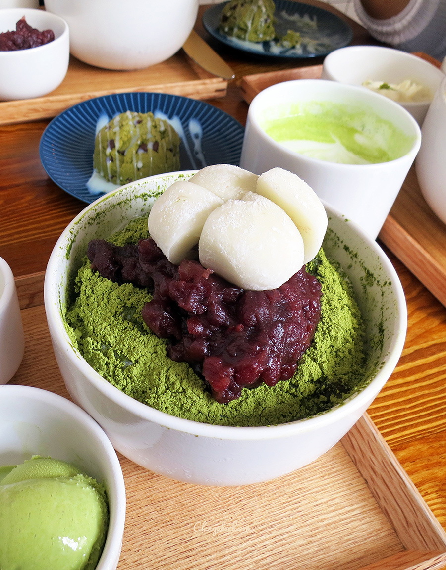 pat bingsu matcha dessert coréen